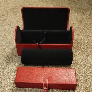 Red Jewelry Box with Black Interior
